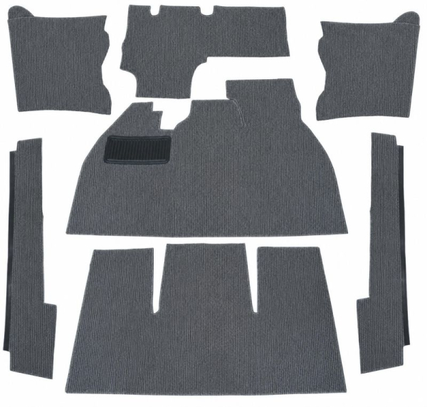 Teppichsatz bouclé grau Teppich für VW Käfer 8.68-7.72  Limousine - 7 Teilig Innenausstattung Innenraum Teppich Fahrgastraum